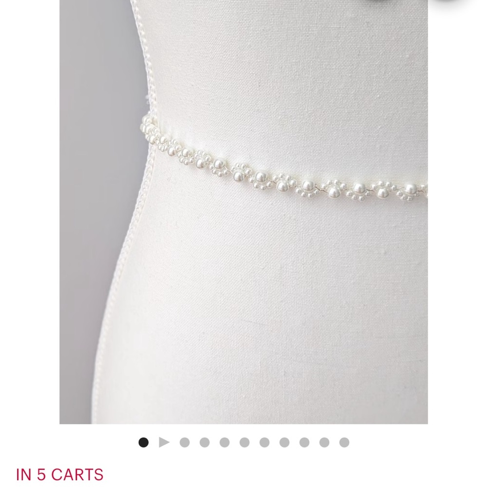 Etsy White Pearl Waist Chain